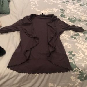 Ruffle open cardigan